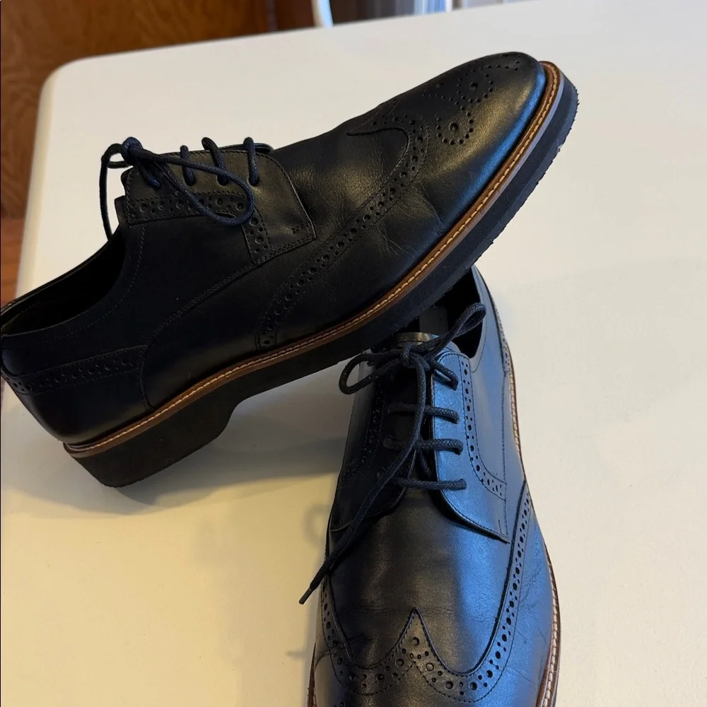 Joseph Abboud Classic Black Men's Dress Shoes Sz 11.D. NWOB. Tub3